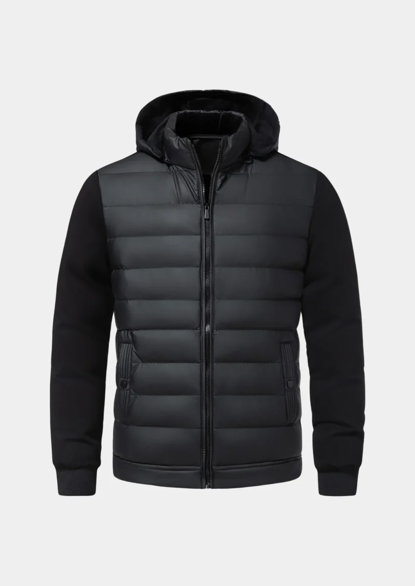 Veste Zippée Avec Capuche Amovible Et Design Matelassé Pour Homme | Idéale Pour Saisons Intermédiaires