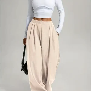 Pantalon Large Taille Haute Pour Femme | Idéal Pour Toutes Saisons