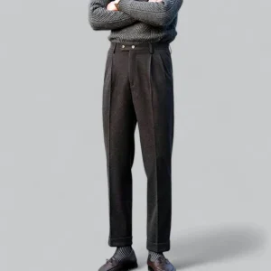 Pantalon Taille Haute À Coupe Ajustée Pour Homme | Idéal Pour Occasions Formelles Et Quotidiennes