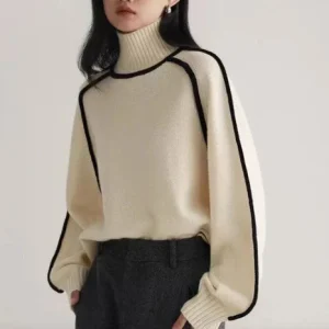 Pull À Col Roulé Classique pour Femme | Idéal pour l’Automne Et l’Hiver