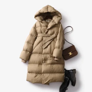 Doudoune Longue avec Capuche pour Femme | Idéale pour l’Hiver