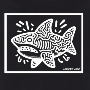 T-shirt breton Requin Pop Art - Homme