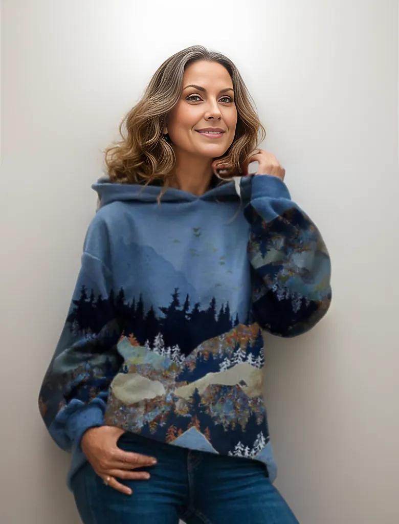 Sweat À Capuche Imprimé Ample pour Femme | Idéal pour Les Journées Décontractées – Image 2